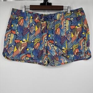 Patagonia Board Shorts Womens 16 Wavefarer Swim Trunks Floral Print Summer Beach
